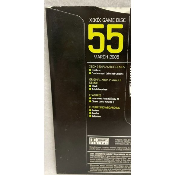 Xbox Demo Disc #55, March 2006, Quake 4, Condemned, Black, Total Overdose - Picture 3 of 5